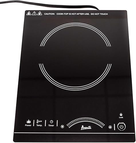 Miniatura 2 de Avanti IH1800L1B-IS - Placa de cocción eléctrica portátil con quemador de inducción único, 6 ajustes de potencia, control táctil de temperatura