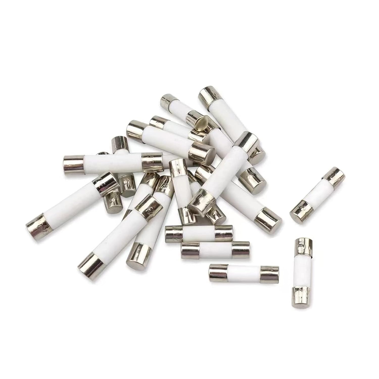 Quick Fast-Blow Ceramic Tube Fuse 5 x 20 mm Assorted Kit 0.5Amp 1Amp 2Amp 3Amp 4Amp 5Amp 6Amp 8Amp 10Amp 15Amp (Pack of 100)