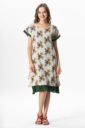 Eli   ile Bezi Vual Defne Midi Elbise, 2XL-3XL, 621.02,  ok Renkli, Kad n