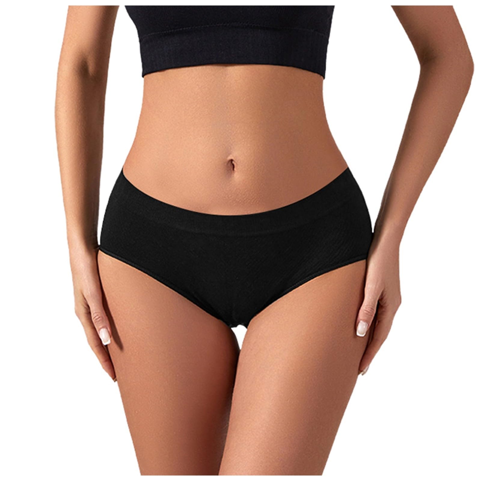 Womens Seamless Panties Sexy Low waist No Show Cheeky Bikini Underwear for Women Soft Invisible Underwear Hipster