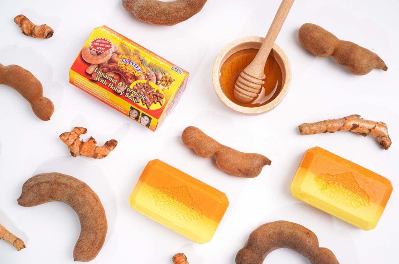 ASANTEE Tamarind and Turmeric with Honey Cleansing Soap (Pack of 3)