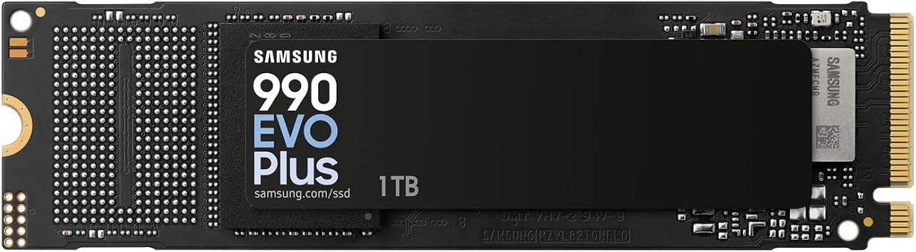 Samsung 990 EVO Plus 1TB PCIe Gen 4.0 x 4 NVMe M.2 2280 TLC NAND up to 7,150MB/s Internal SSD MZ-V9S1T0B-IT/EC Authorized Japanese Dealer