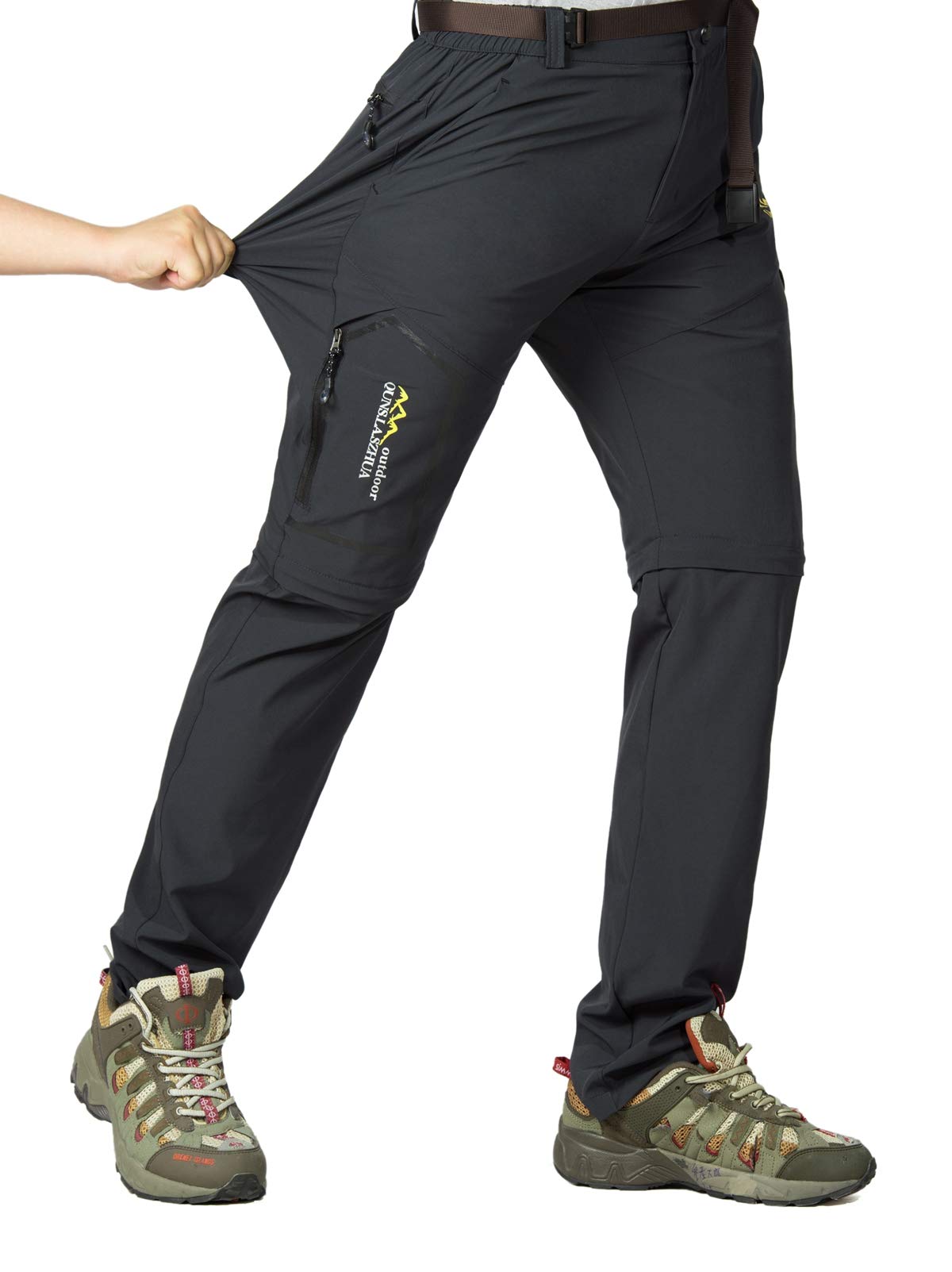 Pantalon Cargo Homme Randonnée Homme Pantalon détachable en Deux Parties Pantalon de Travail Homme avec Poches Multifonctions