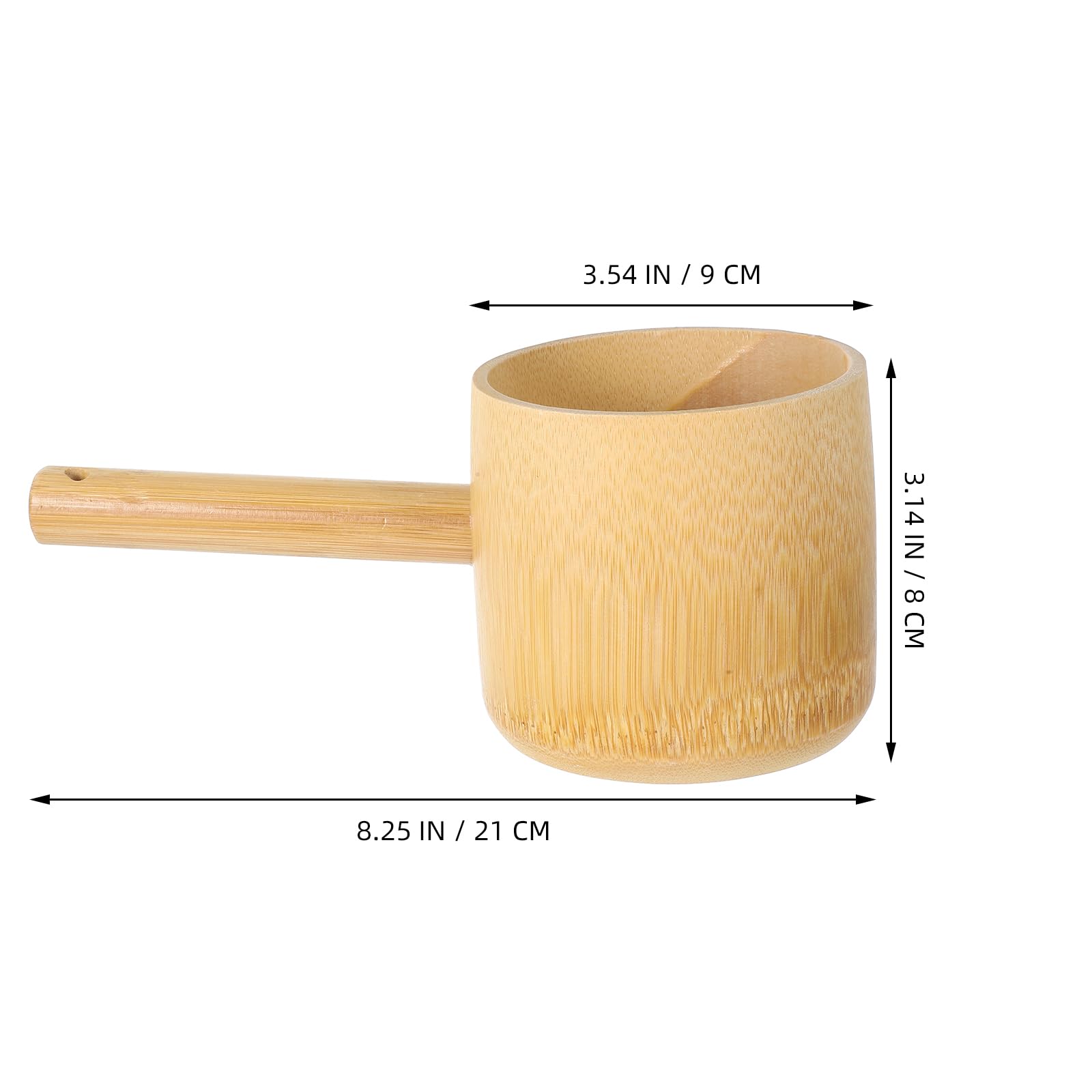 HOMSFOU Bath Spoon Wooden Shampoo Spoon Ladle Wooden Scoops Sauna Scoop Wooden Water Scoop Spoon Bamboo Water Wine Ladle Large Ladle Bath Salt Ladle Scoop Japanese-style China