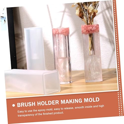 Miniatura 4 de EXCEART 2 unids florero molde epoxi pluma maquillaje cepillo olla silicona maceta moldes silicona soporte Molde de para Resina Cilindro Florero