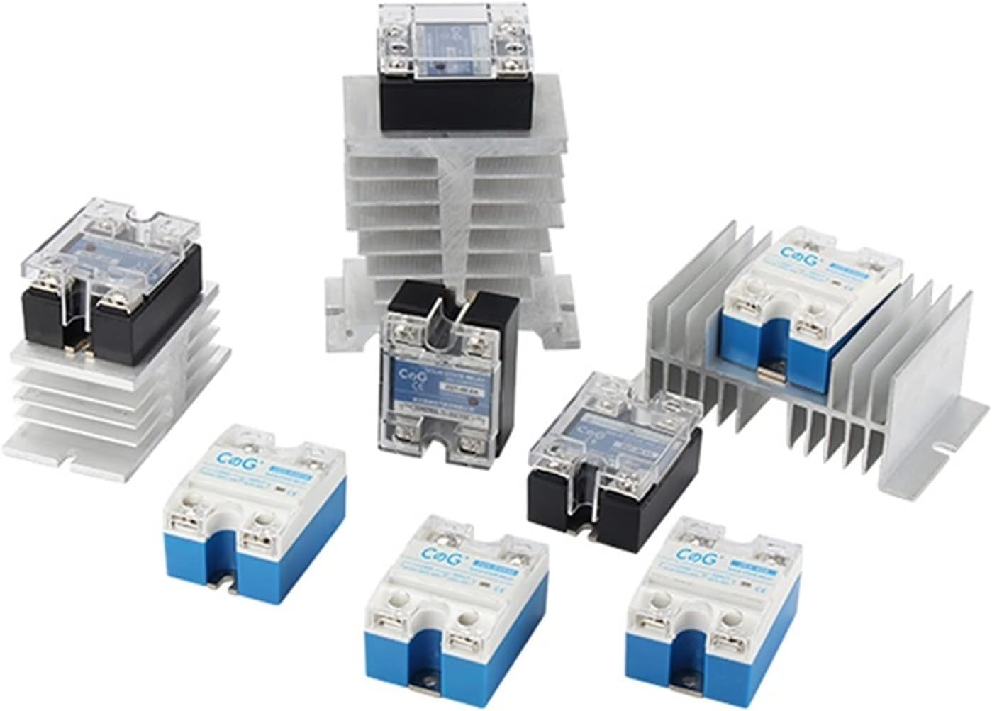 SSR-10AA 25AA 40AA SSR Single Phase JGX AC Control Heat Sink 70-280VAC to 24-480VAC 10A 25A 40A AA Solid State Relay(25AA)