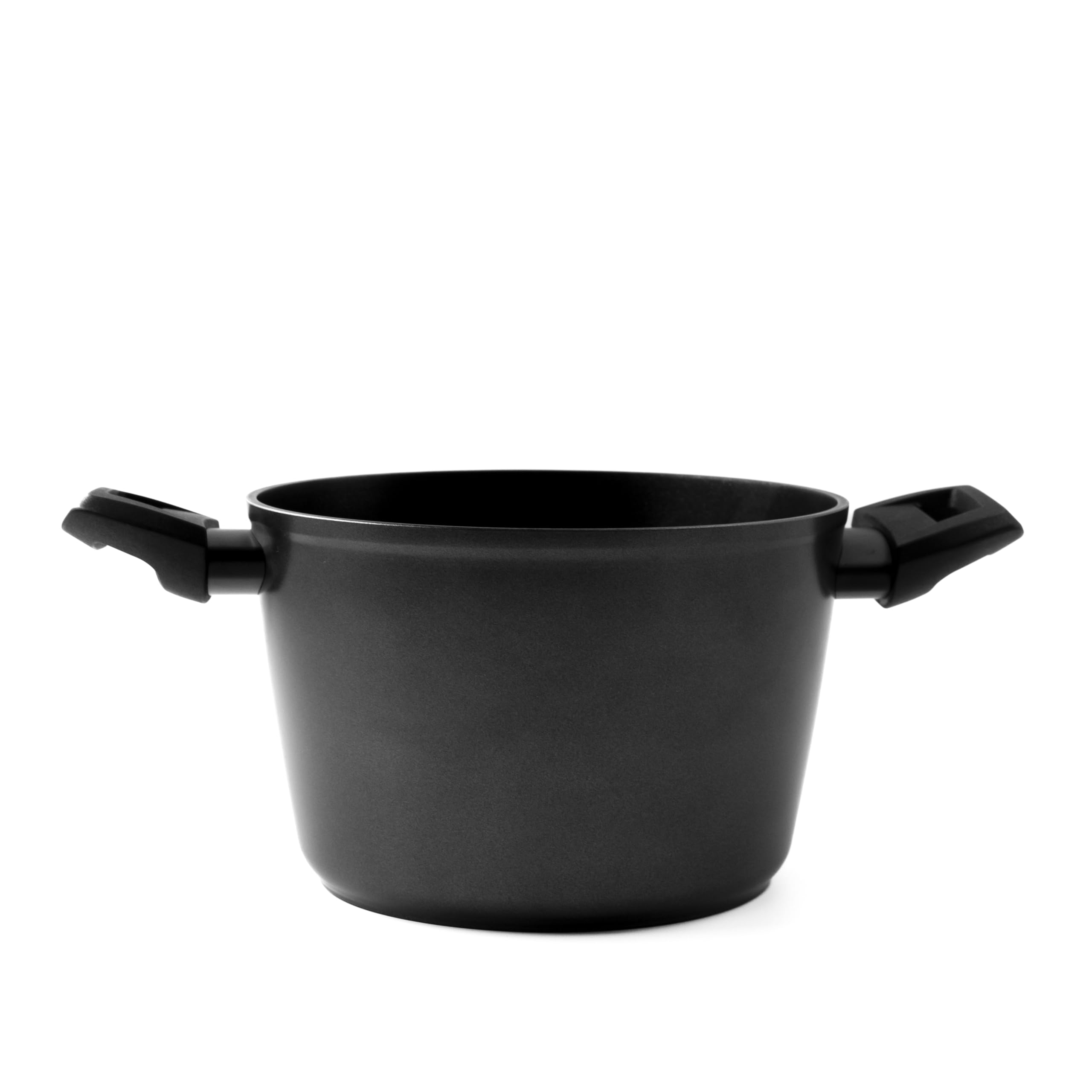 Zanetti Evolution Pentola 20 cm Diametro, Pentola per Induzione, Fondo Antiaderente, Pentola Alta Tutti i Piani Cottura, Impugnatura Comoda, Colore Nero