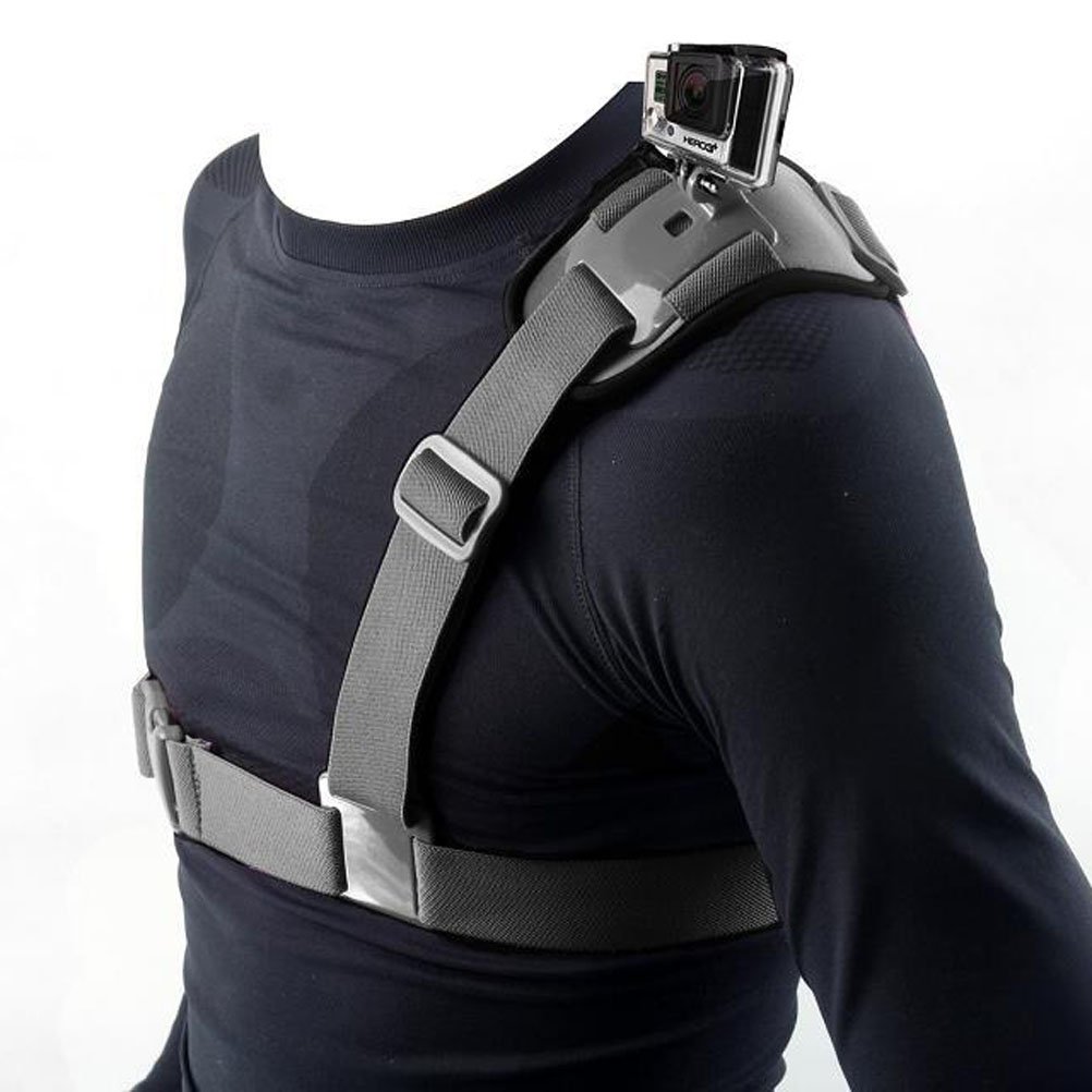 HOZER Rapid Shooting Quick Release Sling Dual-shoulder Camera Neck Strap for GoPro Hero 3 2 1 (Black)