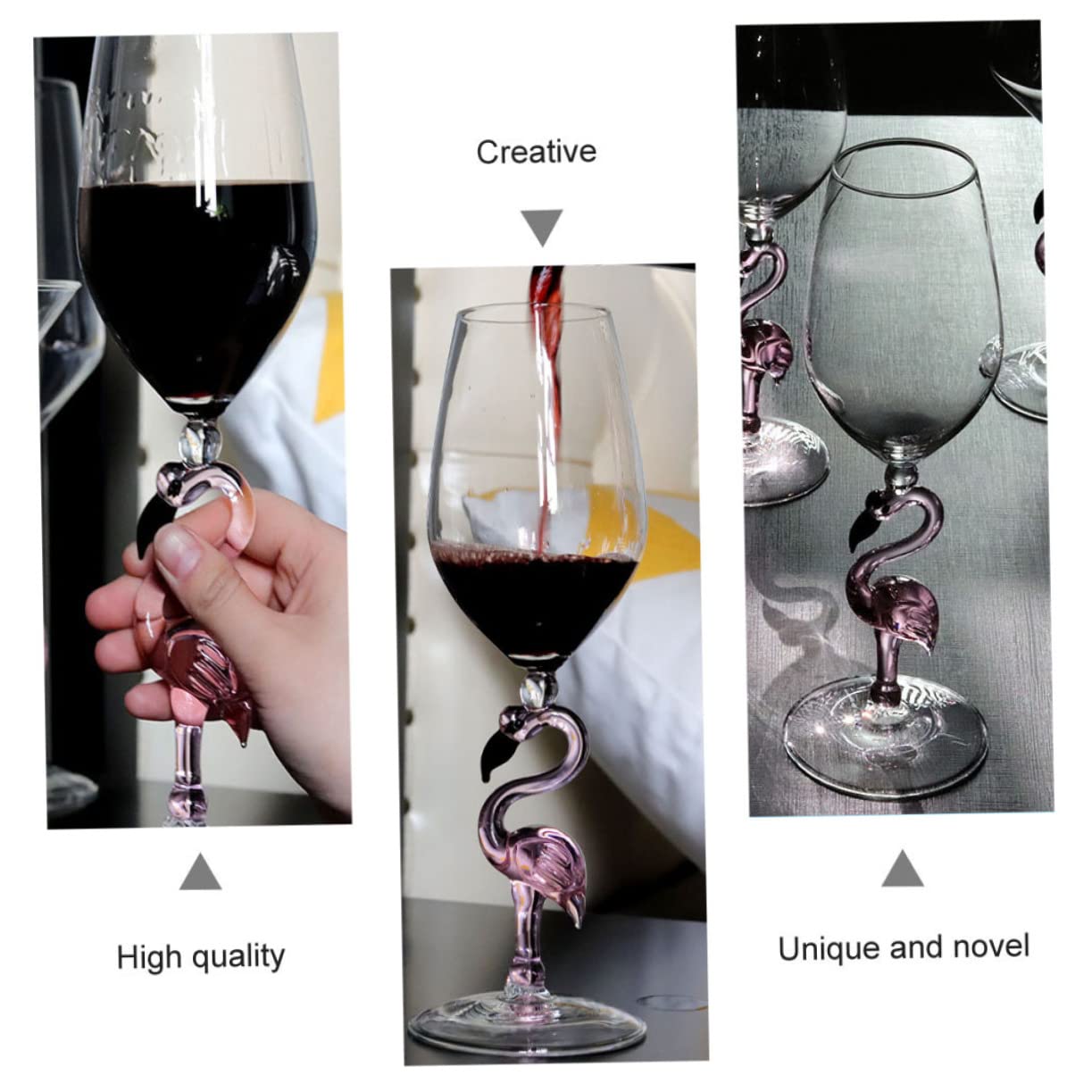 Garneck 1 Pc verre à vin flamant rose ouvre-bouteille Margarita verres à pied bar s à cocktail shooter s à vin flûtes de pan créatif à martini moderne Un