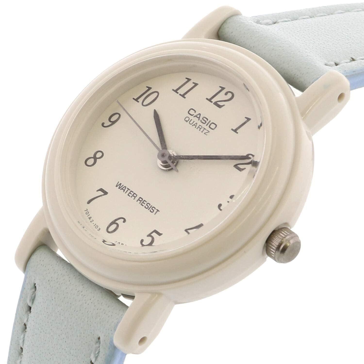 Casio Women's Classic LQ139L-2B White Leather Japanese Quartz Fashion Watch