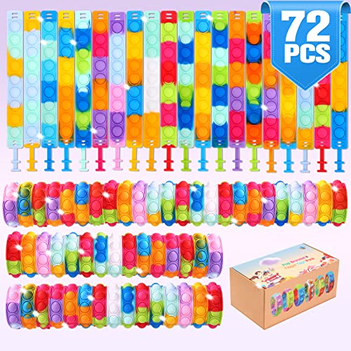 72 braccialetti pop it Fidget Toys Pack, braccialetto Fidget...