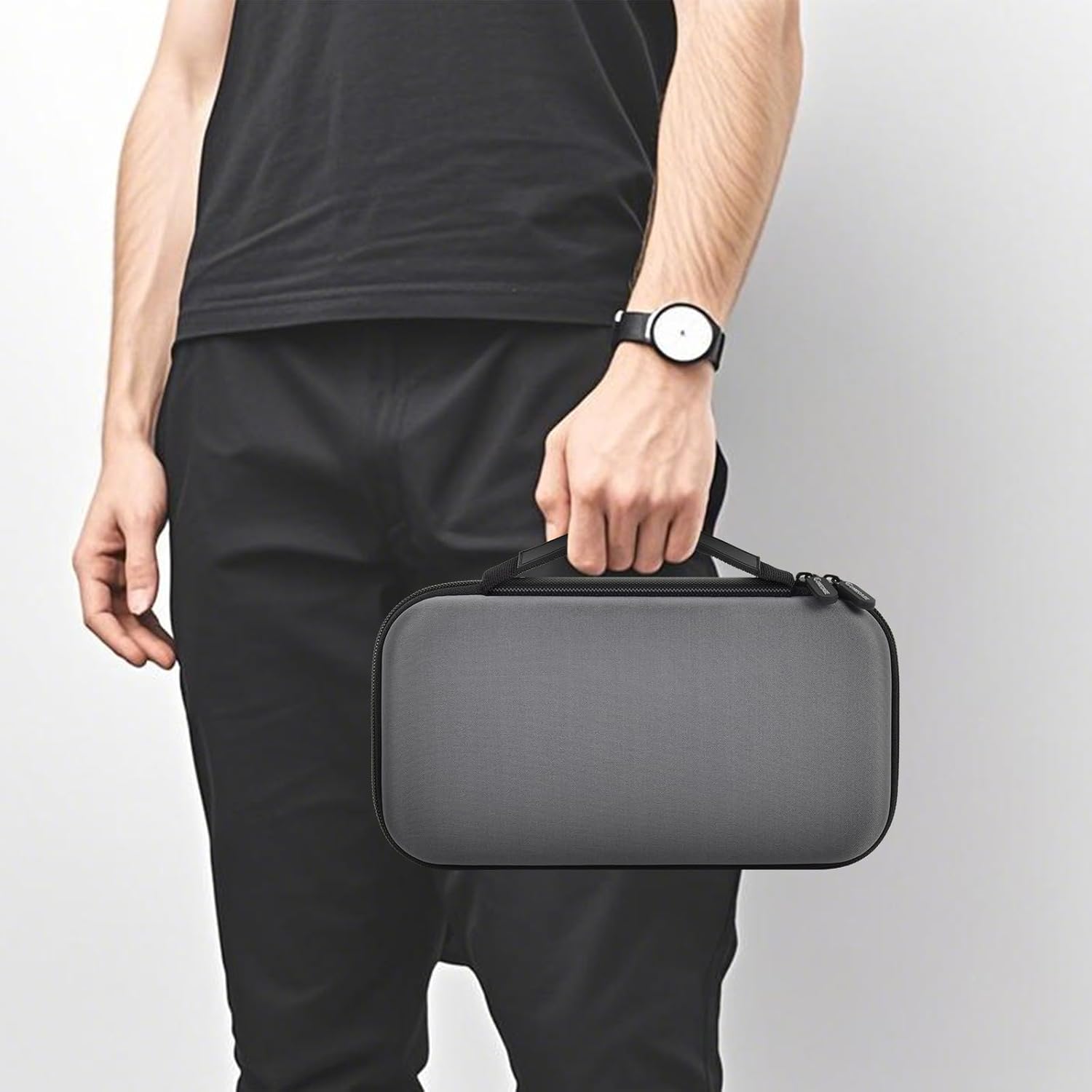 Wireless Microphone Case for JBL PartyBox & Two Mic System, Shockproof Karaoke Microphones Travel Storage Box with Mic Foam Cover, Holds 2 Mics, Receivers, Adapters, AA Batteries - Grey - Image 7