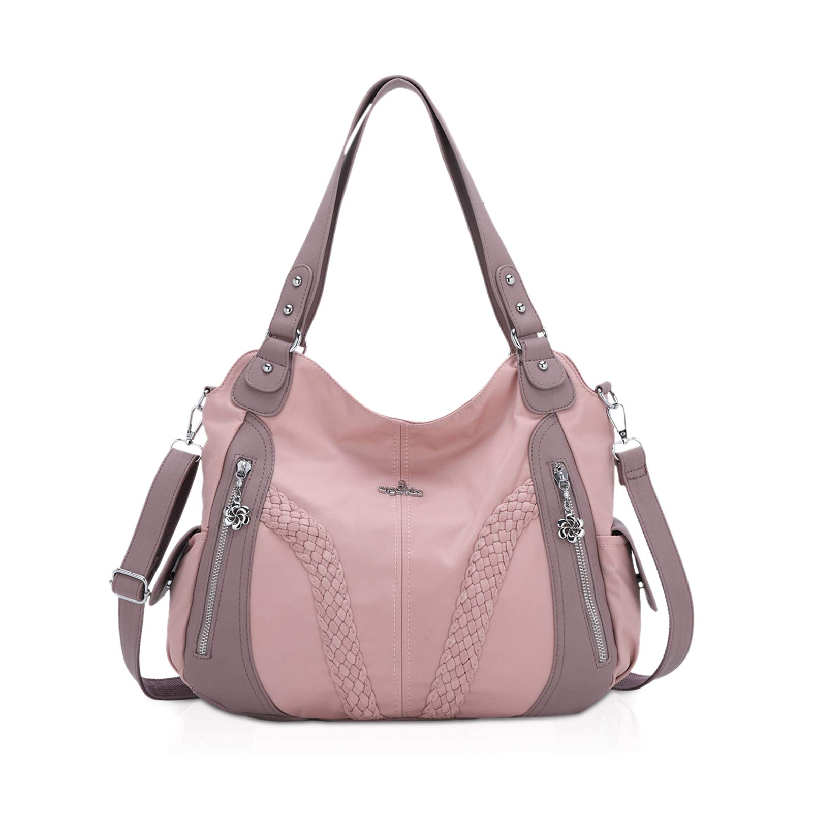 NICOLE & DORIS Borsa a Mano Elegante Borsa a Tracolla Multitasche Borsa da Donna Borsa Tote in Similpelle Shopper Borsa a Spalla dolce e Carina Rosa