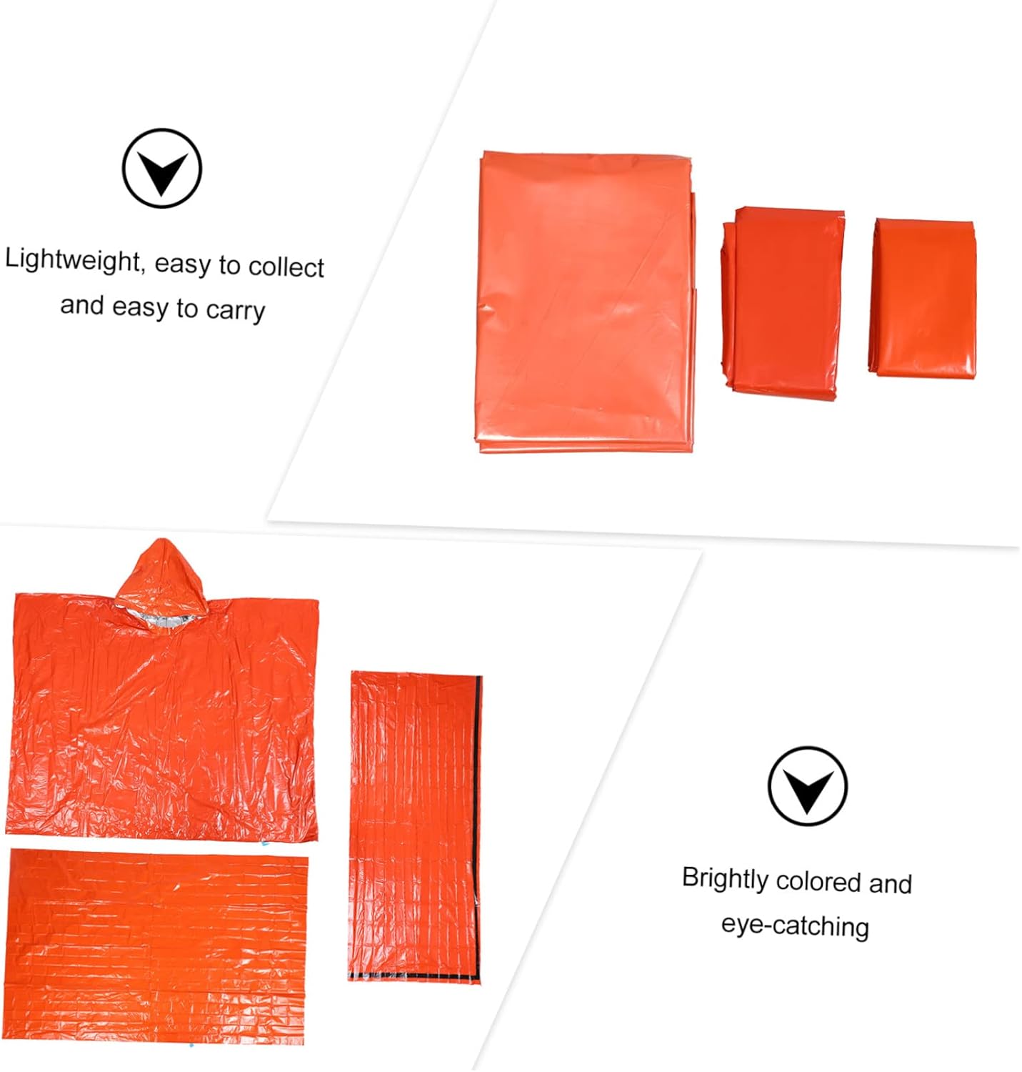 Emergency Sleeping Sack Thermal Blanket Tent Raincoat Compact for Camping