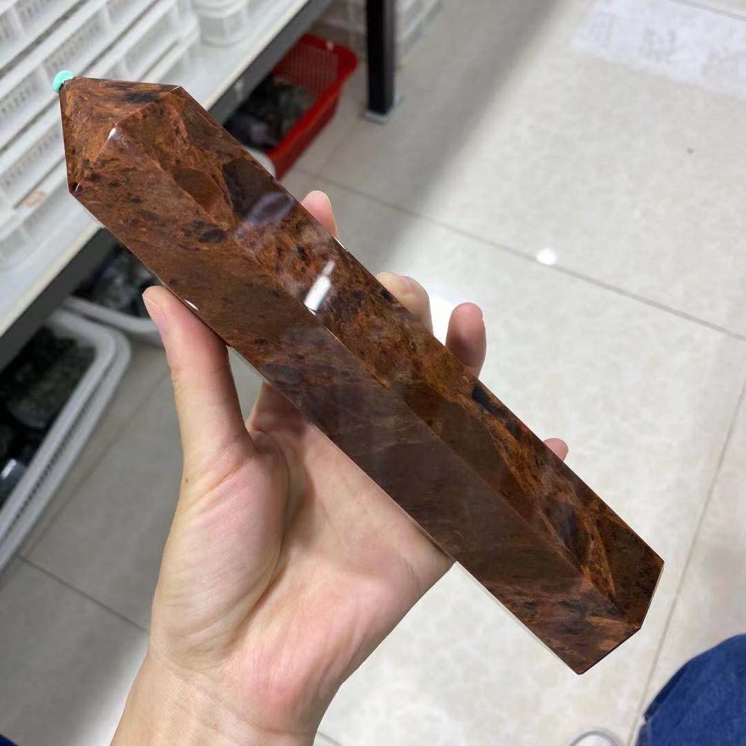Kristallheilung Meditation Dekoration Natürlicher Kristallquarz Energy Obelisk Reiki Heilende Geschenk-Raumdekoration Haus Dekoration (Size : 600-650g)