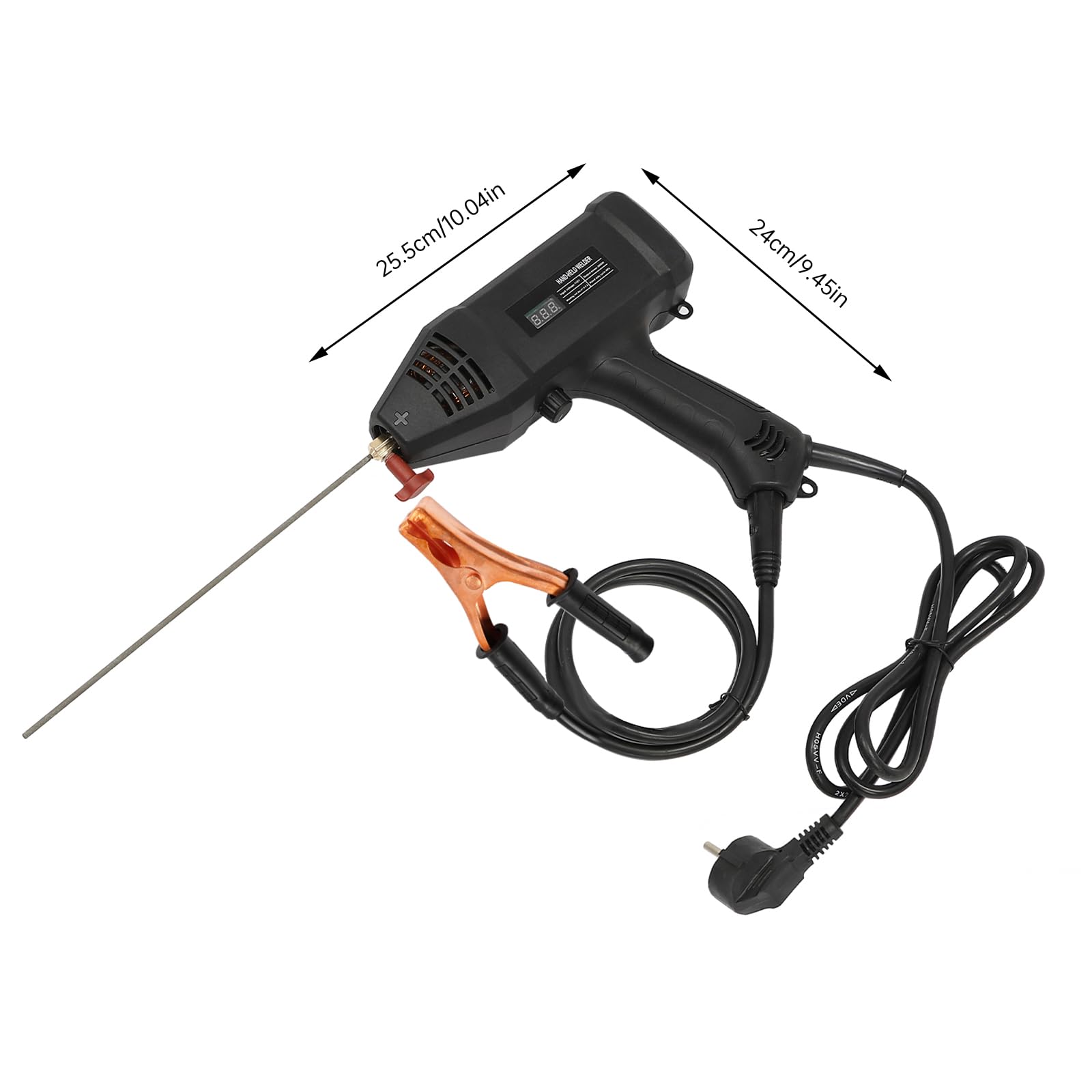 Saldatrice per elettrodi, 220 V/3000 W, portatile, con display a LED e cassetta degli attrezzi, IGBT Inverter Stick Arc saldatrice, per riparazioni, professionale
