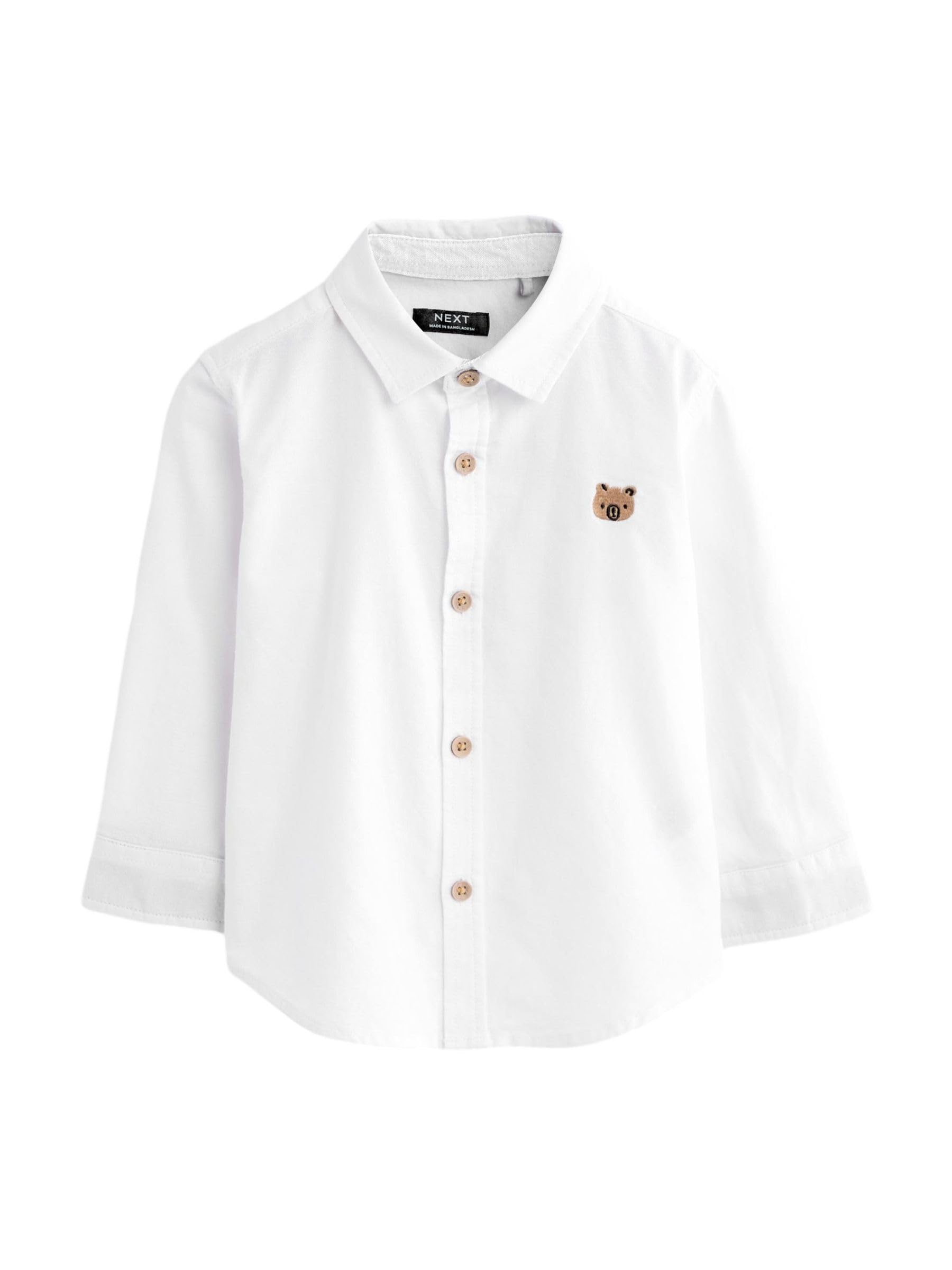 NEXT Garçon Chemise Oxford à Manches Longues White Character 18 Mois-24 Mois