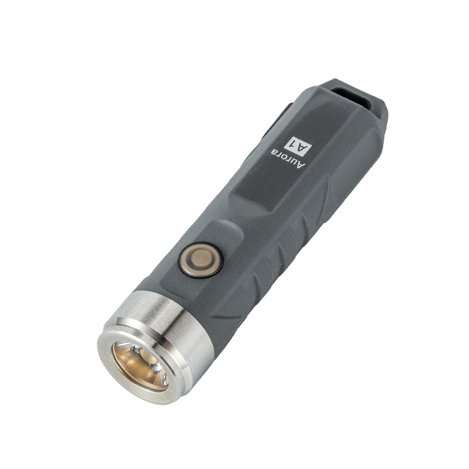 RovyVonUpgrade Aurora A1 LED Keychain Flashlight, 650 Lumens Super Bright with EDC Pocket-Sized, USB-C Rechargeable, New Lock Mode, Gift for Camping Emergency Outdoor(Gray)