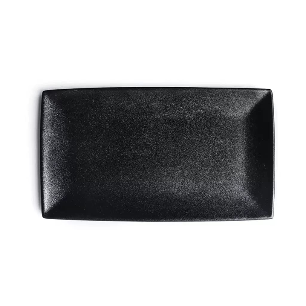 Ensaladera de cerámica nórdica para el hogar, rectangular, plato de pescado al vapor, plato creativo, plato de porcelana, plato pequeño de postre para restaurante, cuenco para frut(A2 piezas S)