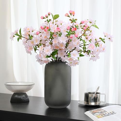 Miniatura 3 de Tifuly - 4 flores artificiales de almendros en flor, ramas en flor sedosas, de tallo largo, 42.52 pulgadas