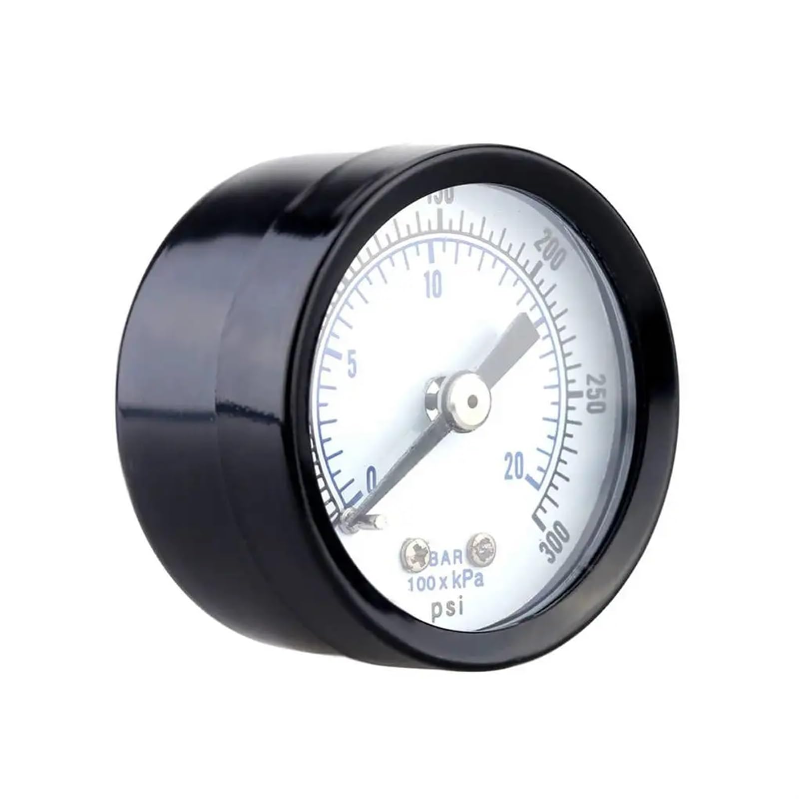 Manometro for Vuoto, manometro for Aria da 4 cm di Diametro 0-20 Bar 0-300 psi Manometro a Doppia Scala Compressore d'Aria Misuratore di Pressione del Fluido Idraulico Pneumatico