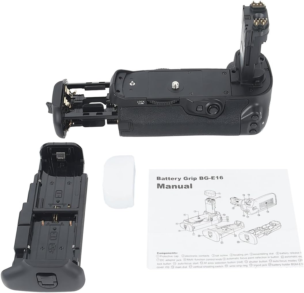 DSTE Replacement for Pro BG-E16 Vertical Battery Grip Compatible Canon 7D Mark II Digital Camera as LP-E6