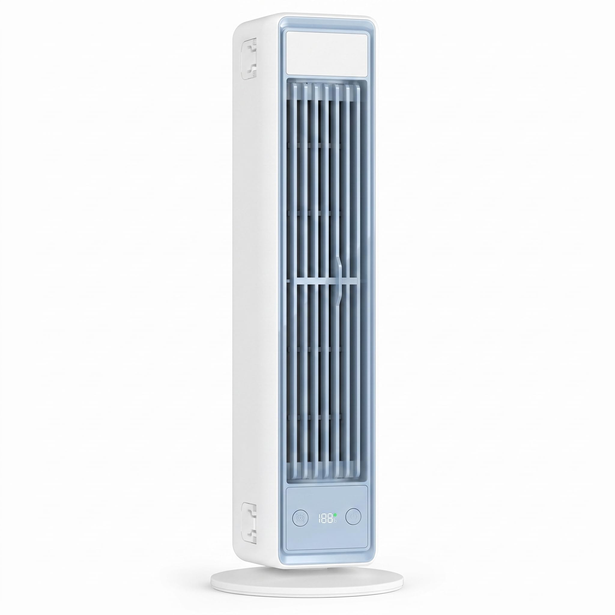 BreezaMax Air Kühlkönig, Airzuma Portable, Polar Breeze–BreezaMax Mini Cooling Ace, Leise & Energieeffizient, 3 Geschwindigkeiten, Bladeless Design, Perfekt für Büro, Schlafzimmer & Zuhause (Weiß)