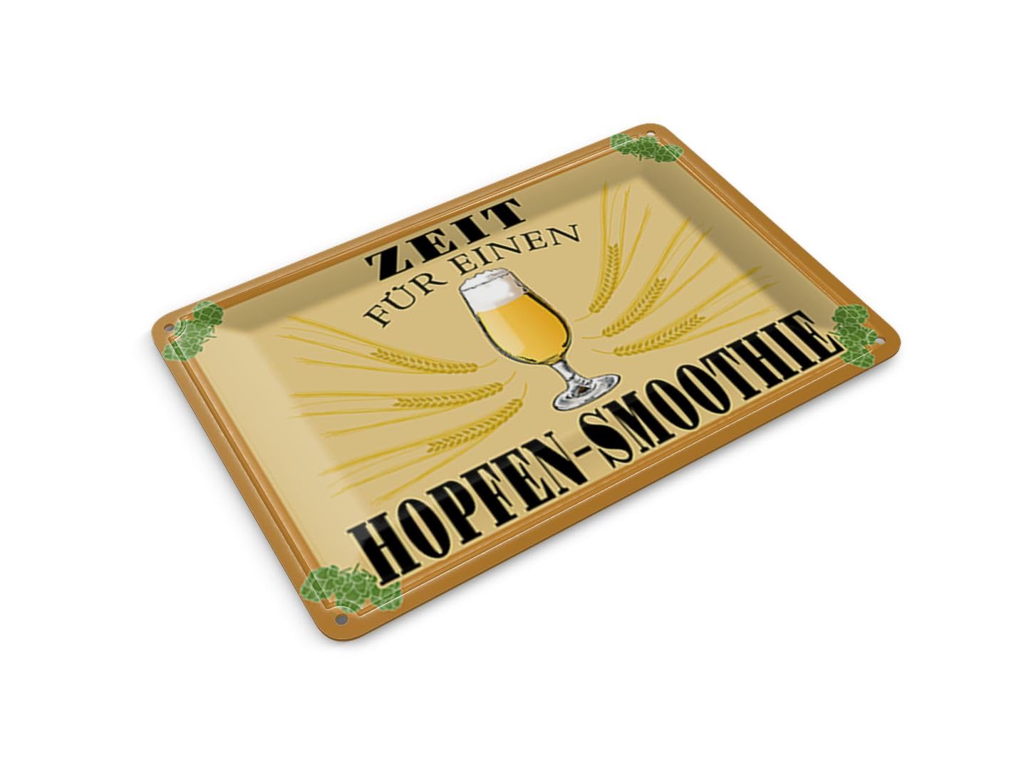 Femer Tin Postcard Alcohol 14 x 10 cm Time for Hops Smoothie Beer Decorative Sign