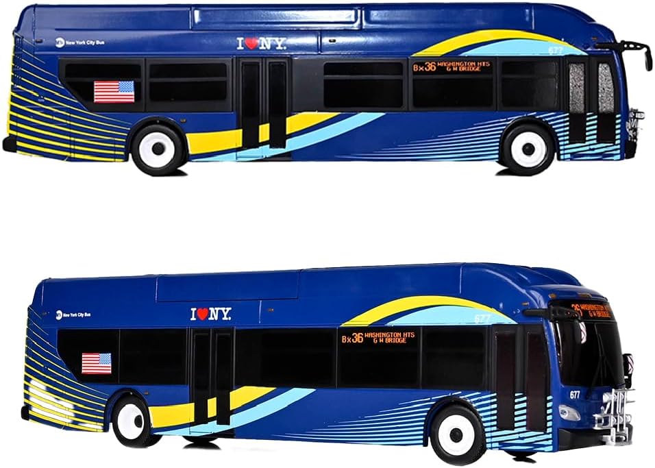 Iconic Replicas NFI Xcelsior XN40 Transit Bus Bank: MTA New York City — 1:43 ABS Plastic Model