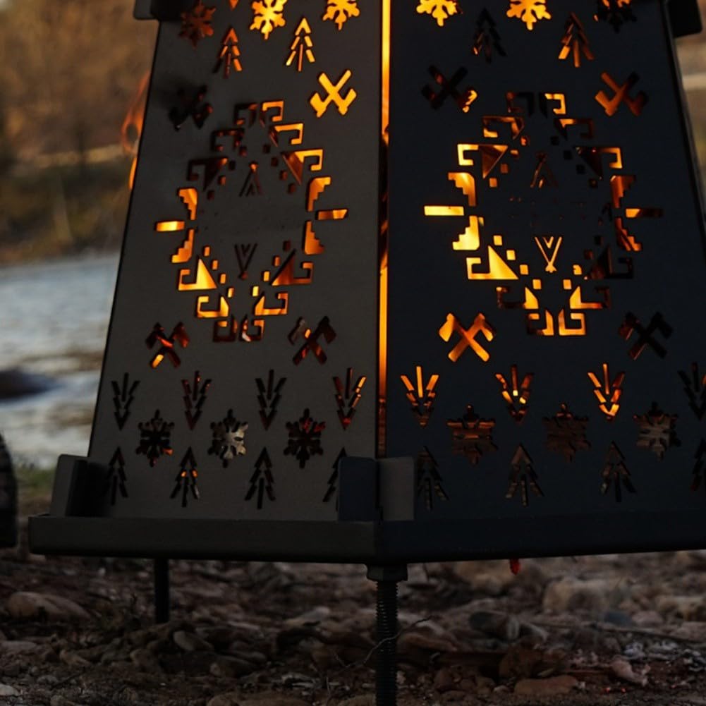 Poêle à pour bois Pliant Acier 20x30cm pour Camping Poêle à pour
