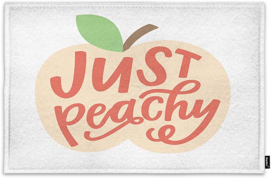 Moslion Peach Kitchen Mat 15.7 x 23.6 Inch Just Peachy