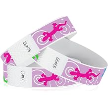 500 WristCo Gecko Tyvek Wristbands for Events Security Cuts & Tamper-Proof Design to Prevent Reuse Premium-Grade Bracelets for Hospital & Medical ID, Party & VIP Identification