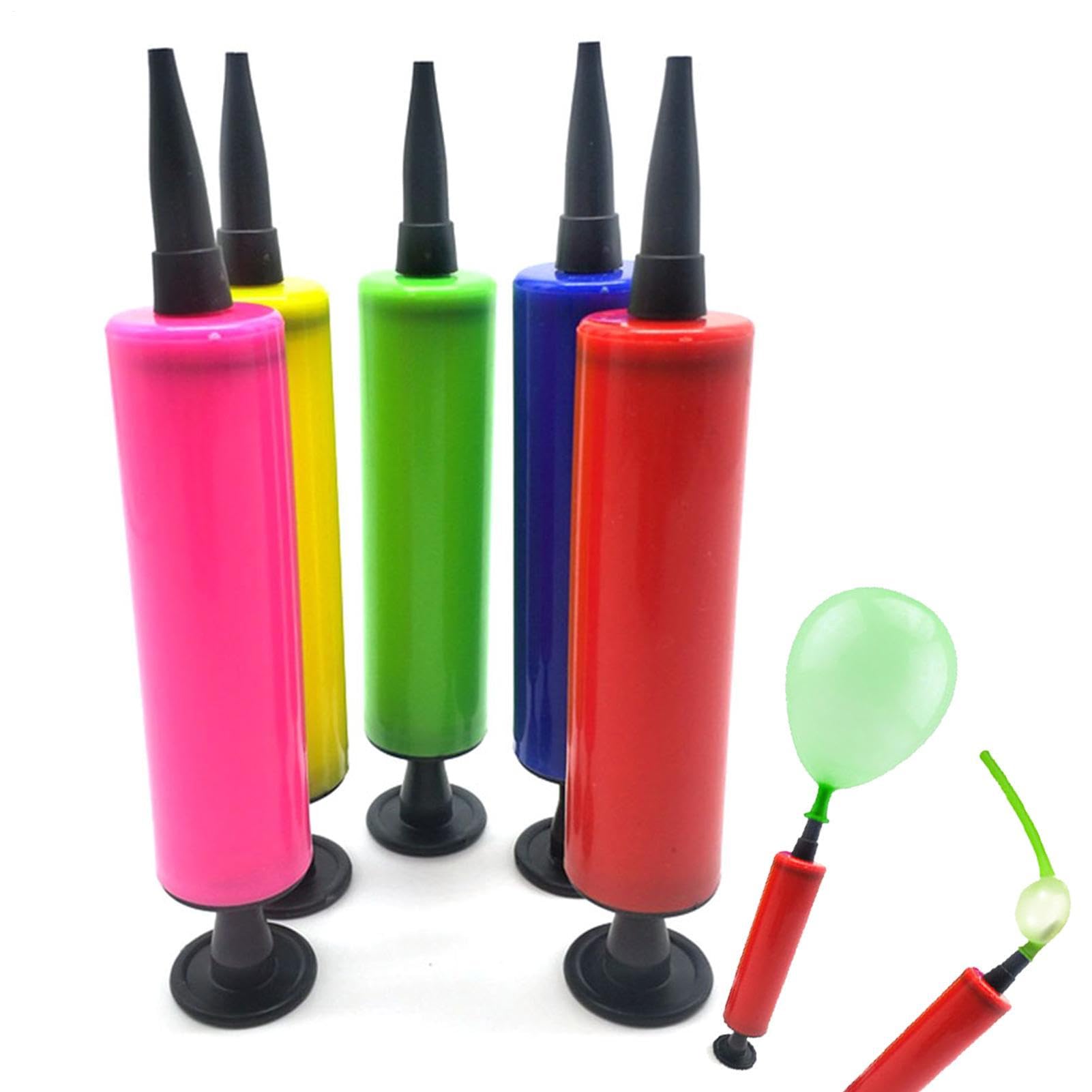 5PCS Balloon Pump Hand Manual Inflators, Hand Air Helium Pumpers, Professional DualAction Blower Toys, for Party Decoration Balloons Arch Kit Foil and Confetti Yoga Balls