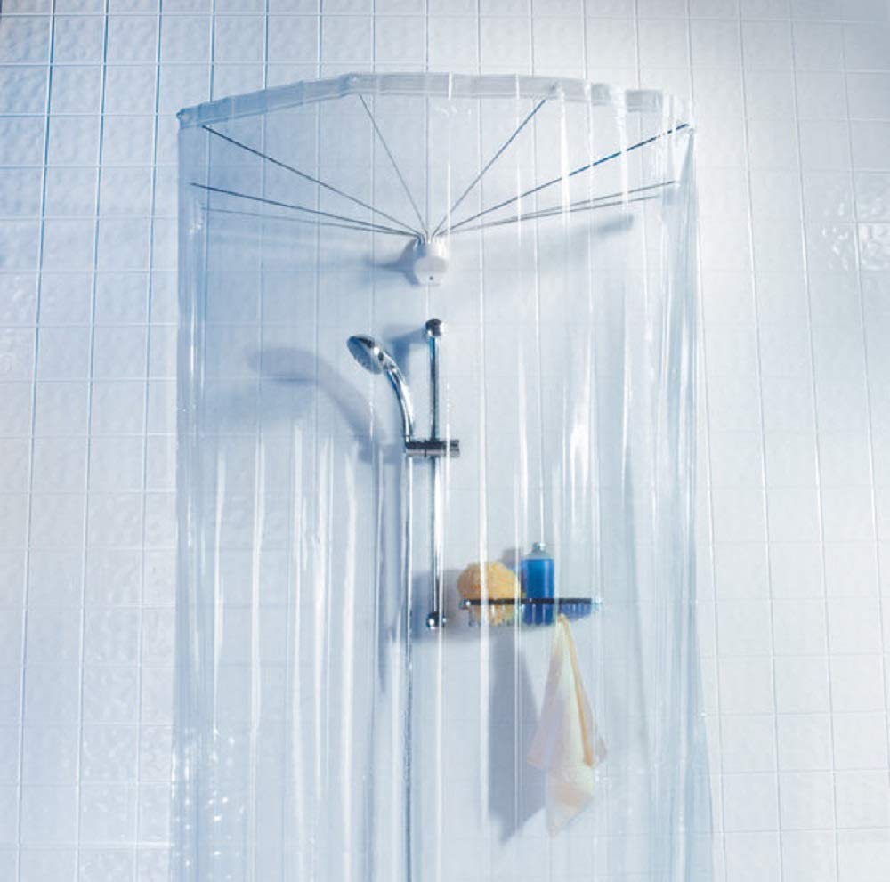 Araignée de rideau de douche Tracy transparent 8 bras 200x170cm