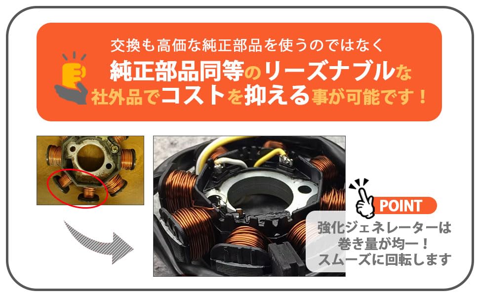 Amazon | ホンダ 用 AF34 AF35 ライブディオ ライブDIO ジェネレーター