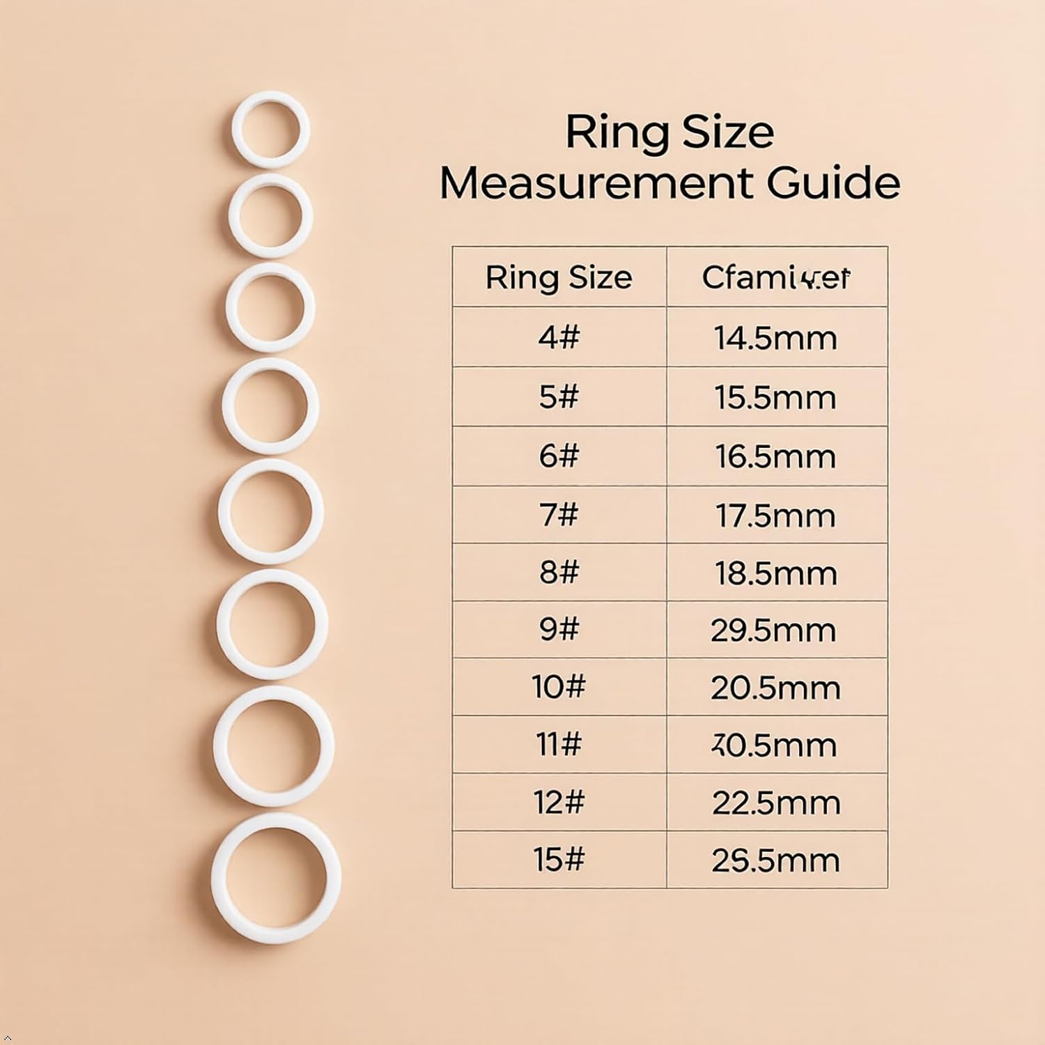 Ring Sizing Kit Compatible with Oura Ring 4, Finger Measuring Tool for Smart Rings, Sizes 4-15, 12 Piece Set