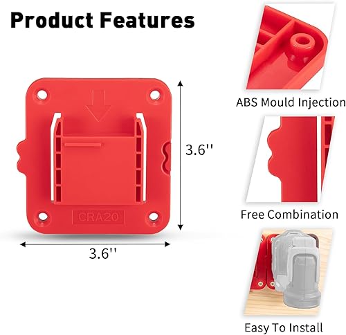 Miniatura 2 de Soporte de herramientas para Craftsman V20 20V Taladro Herramienta Colgador Almacenamiento de Herramientas Eléctricas -Paquete de 5