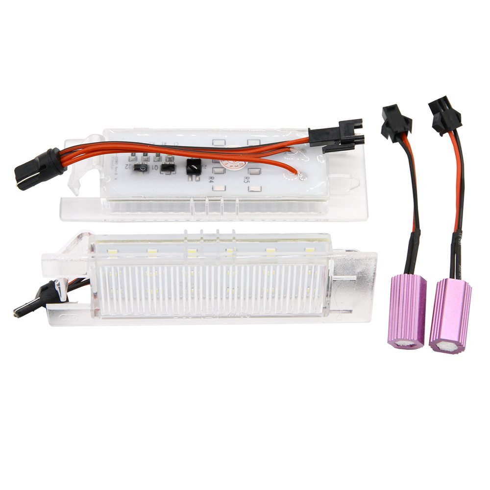 Luce Targa LED Bianca Per Jeep Renegade 2014-2017 - 2 Pezzi Con Decoder CAN-BUS - 24 LED Super Luminosi - Facile Installazione - 2