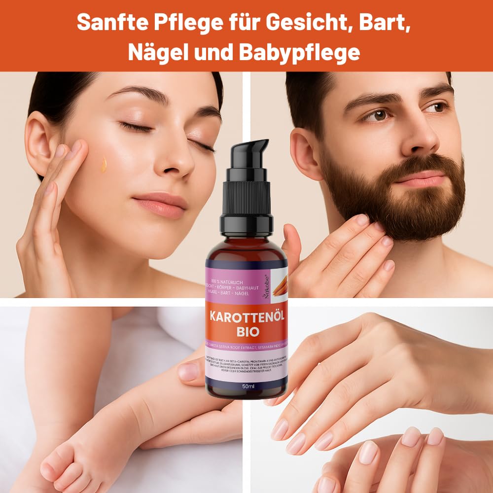 Bio Olej z Rzepki 50 ml – pielęgnacyjny i naturalny blask, 100% naturalny, bogaty w beta-karoten i witaminę A, do twarzy, ciała i masażu