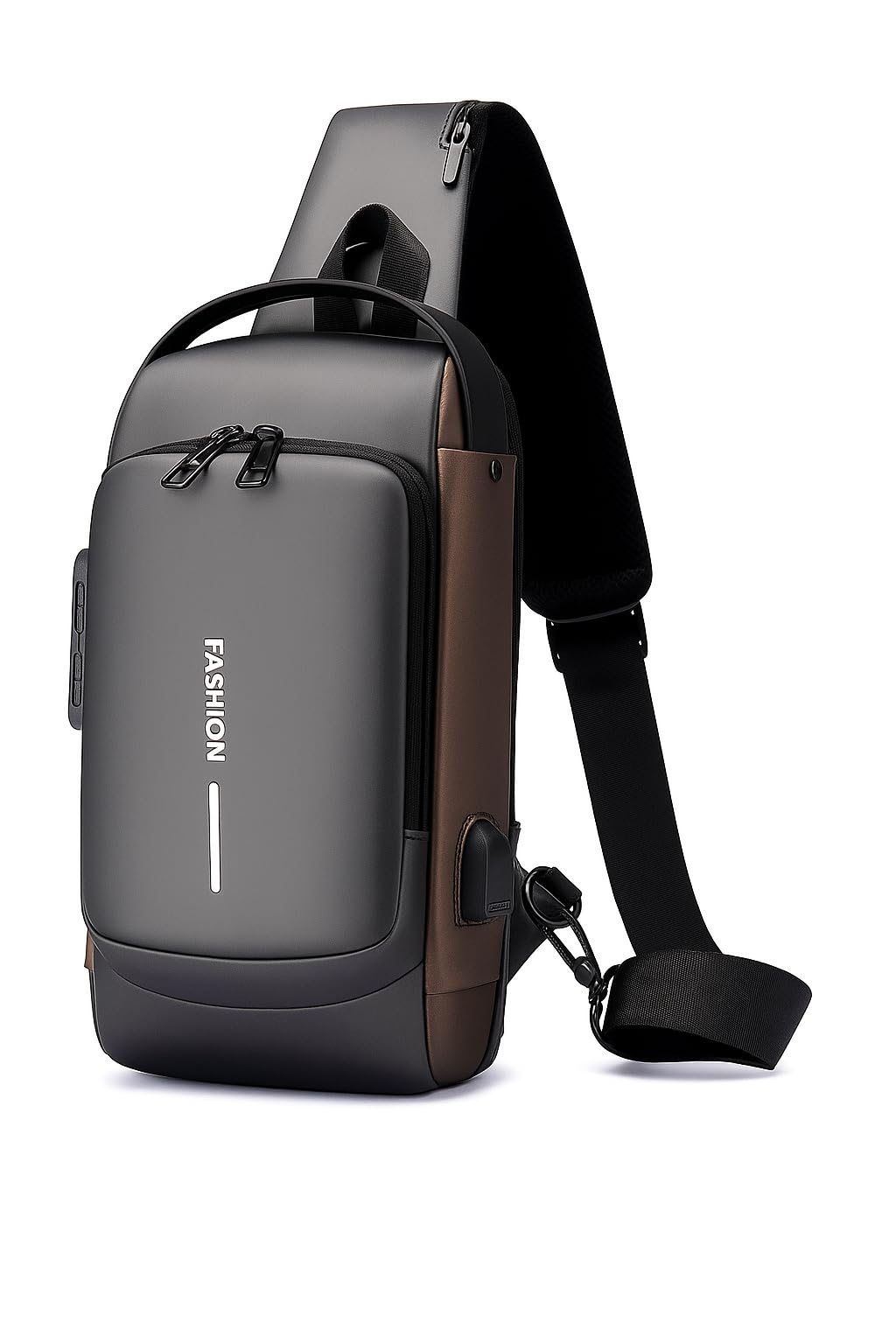 Retro Anti-Theft Sling Backpack with USB Charging Port | Waterproof Crossbody Chest Shoulder Bag | Unisex Single Strap Laptop Backpack for Travel, Office, School-image-33