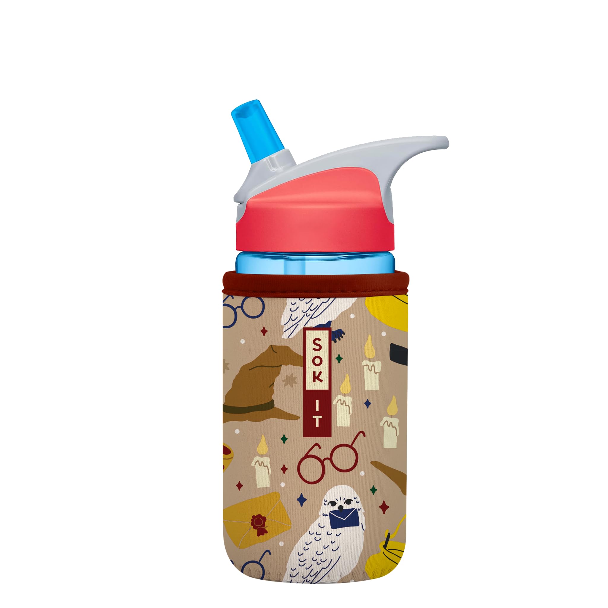 Sok It BotlSok Water Bottle Sleeve Insulated Neoprene Cover (Horcrux, Fits 12oz CamelBak or Nalgene)