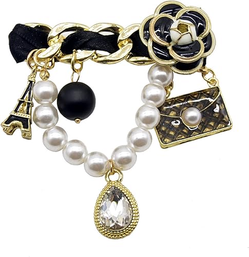 Broche de perlas de la torre Eiffel de la manera vintage Broches para la joyería de la boda de las mujeres del banquete