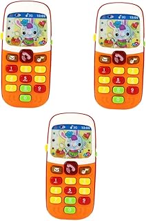 NOLITOY 3 Peças Brinquedos Infantis Telefones Infantis Brinquedos Musicais Brinquedos Educativos Infantis Brinquedos Infantis Telefones Brinquedos Para Crianças Kidcraft Playset