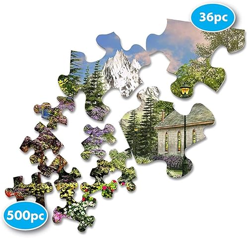 Miniatura 3 de Springbok Puzzle to Remember - Actividad de Alzheimer y Demencia - Rompecabezas de 36 piezas Capilla con vista a la montaña - Hecho en Estados Unidos