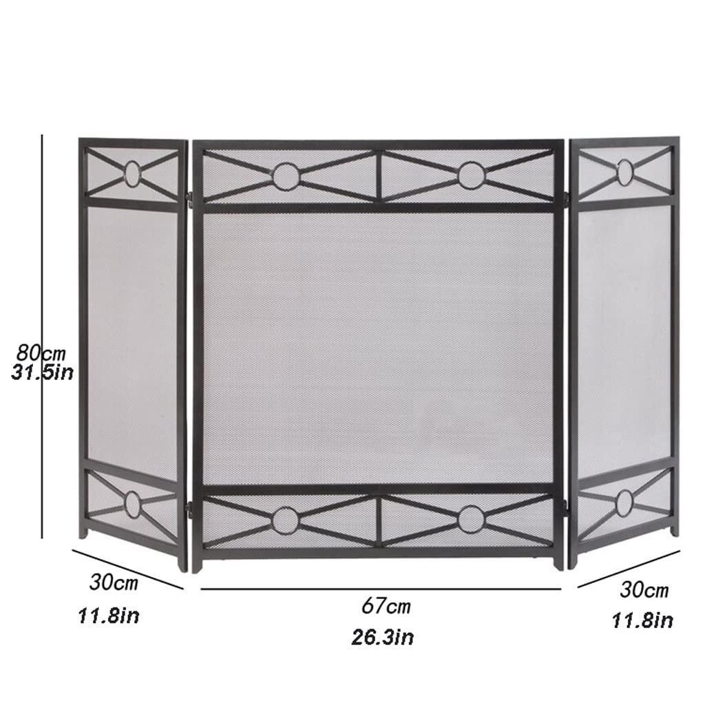 Schermi per Caminetti di Guardia Schermo protettivo Home Stove Fence Ferro in ferro battuto Nero Antico Antico Camino Caminetto Schermo divisorio Schermo divisorio Recinzione di sicurezza Accessori pe