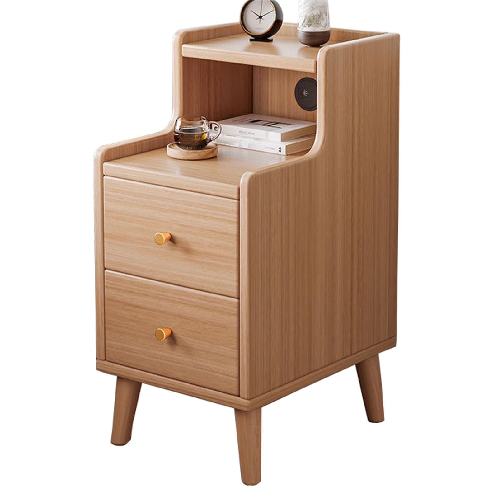 Table de chevet bois clair gain de place pour ranger les petits espaces