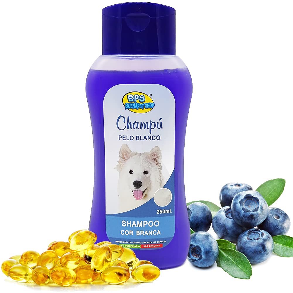 BPS® Champú para Pelo Blanco, Champú para Todo Tipo de Pelo y Champú para Perros, Shampoo para Perro 250ml, Cachorro, Animales Domésticos PSP-50007 BPS-4263