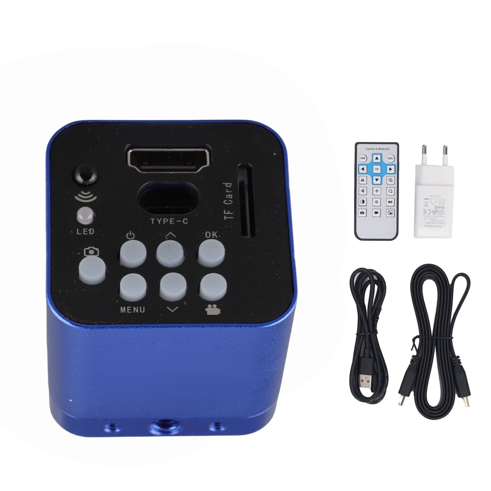 Kamera z mikroskopem wideo HD ZenithAur 1080P z czujnikiem CMOS 24 MP i wyjściem USB 30 kl./s, interfejsem obiektywu C lub CS, obrazowaniem cyfrowym za pomocą pilota do pomiarów