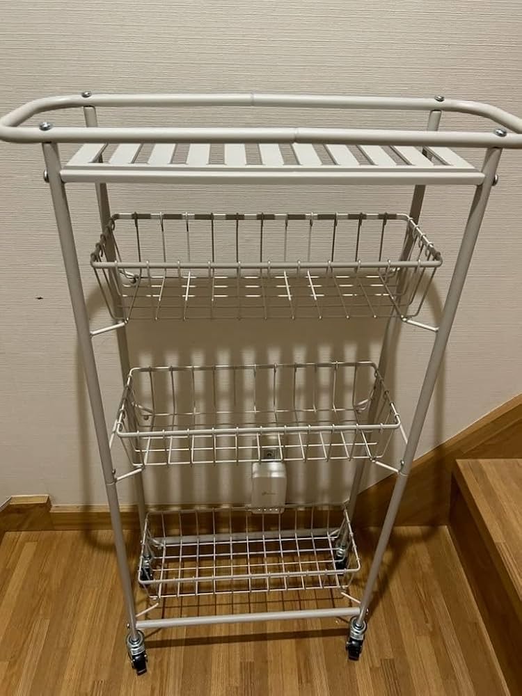 隙間収納 収納ワゴン キャスター付きで移動も楽々 ラック Amazon.co.jp: 隙間収納 収納ワゴン キャスター付きで移動も楽々