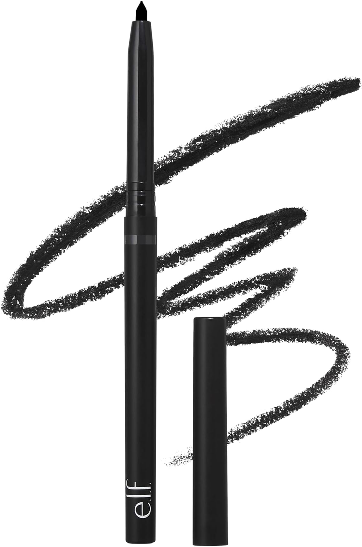 e.l.f. No Budge Retractable Eyeliner, Smudge-Proof Eye Makeup, Ultra Pigmented, Long Lasting Formula, Black